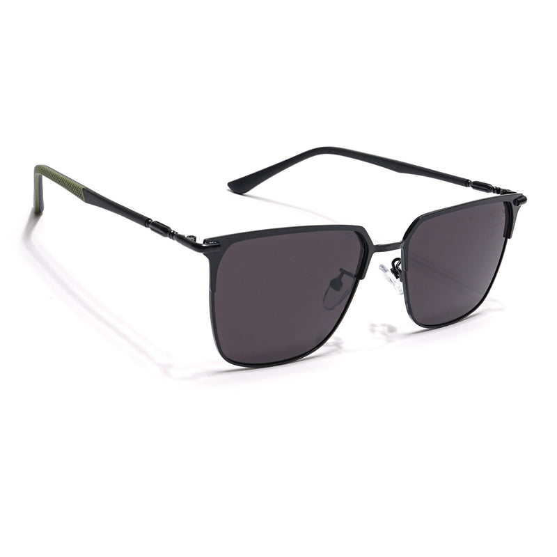 Eyejack Black Square Sunglasses for Men & Women (7021CL852)