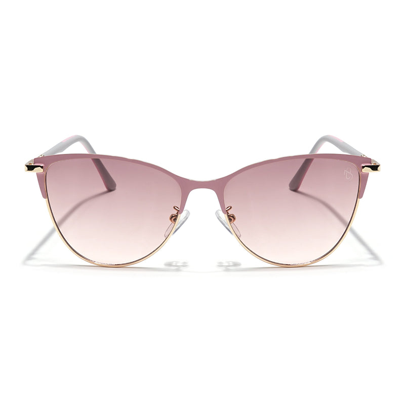 Eyejack Golden & Pink Cateye Sunglasses for Women (7030CL845)