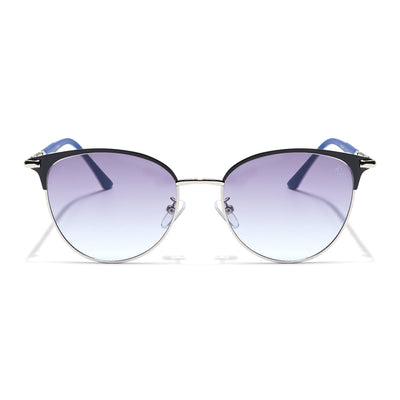 Eyejack Black & Silver Cateye Sunglasses for Women (7031CL819)