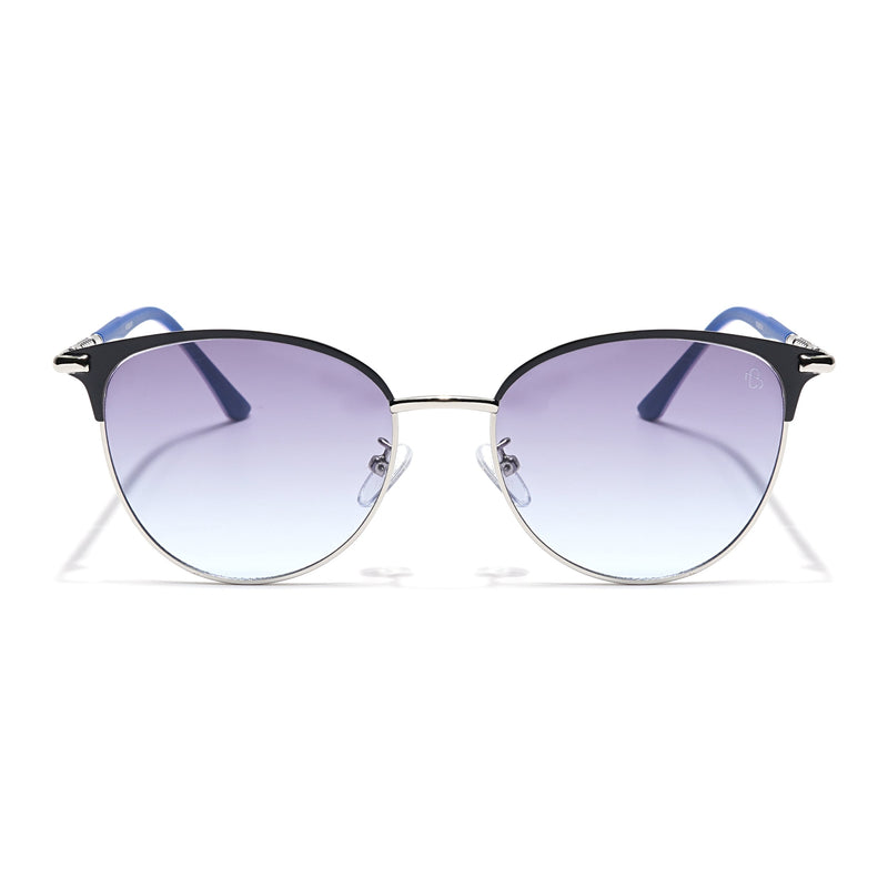 Eyejack Black & Silver Cateye Sunglasses for Women (7031CL819)