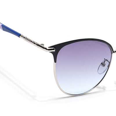 Eyejack Black & Silver Cateye Sunglasses for Women (7031CL819)