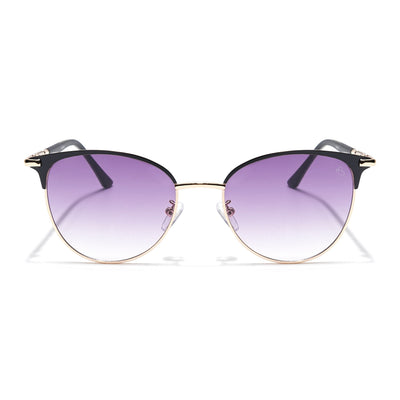 Eyejack Golden & Black Cateye Sunglasses for Women (7031CL821)