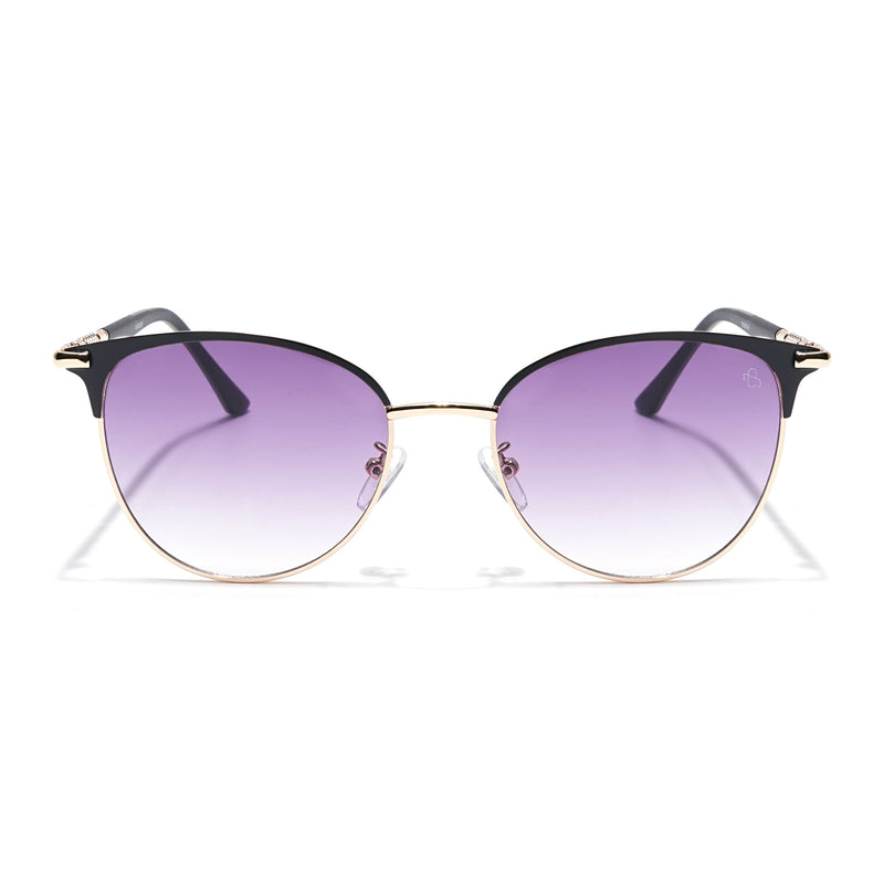Eyejack Golden & Black Cateye Sunglasses for Women (7031CL821)