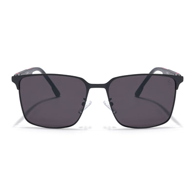 Eyejack Black Square Sunglasses for Men & Women (7032CL897)