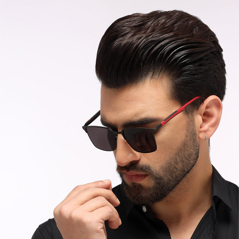 Eyejack Black Square Sunglasses for Men & Women (7032CL897)