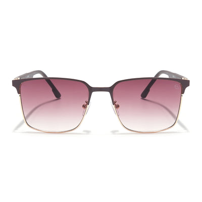 Eyejack Golden & Brown Square Sunglasses for Men & Women (7032CL898)