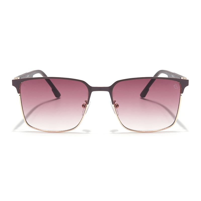 Eyejack Golden & Brown Square Sunglasses for Men & Women (7032CL898)