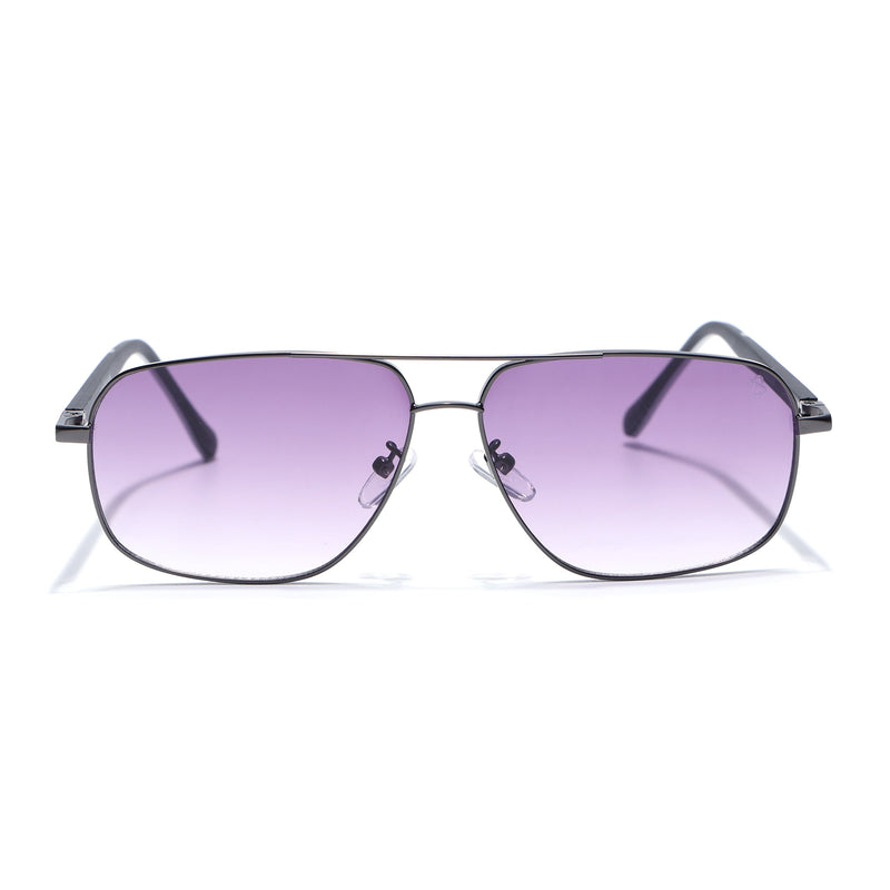 Eyejack Dark Grey Rectangle Polarized Sunglasses for Men & Women (7035CL2126)