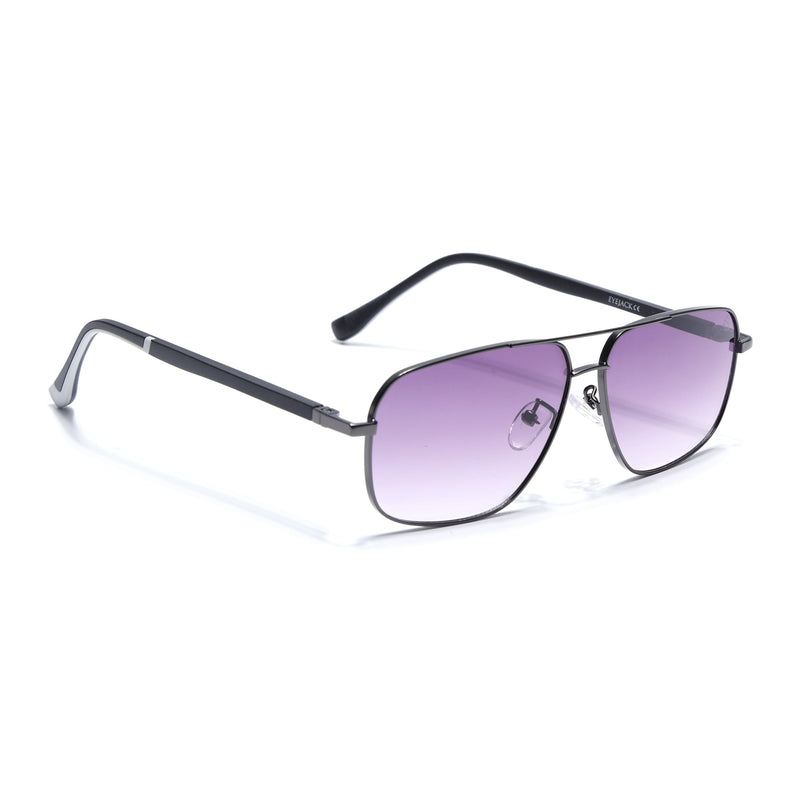 Eyejack Dark Grey Rectangle Polarized Sunglasses for Men & Women (7035CL2126)
