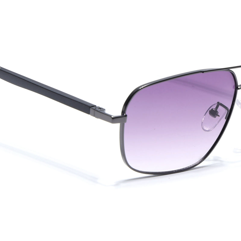 Eyejack Dark Grey Rectangle Polarized Sunglasses for Men & Women (7035CL2126)