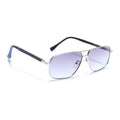 Dawn - Silver Rectangle Sunglasses I (7035CL2127)