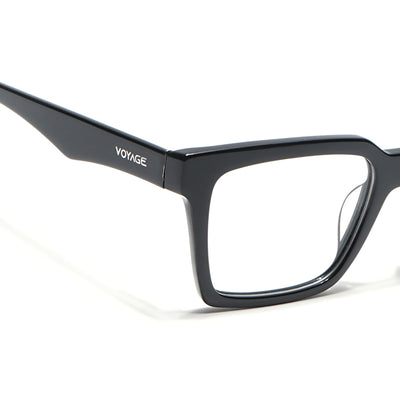 Voyage Visionary Select Shine Black Square Eyeglasses for Men & Women (7050SLMG6412-C1)