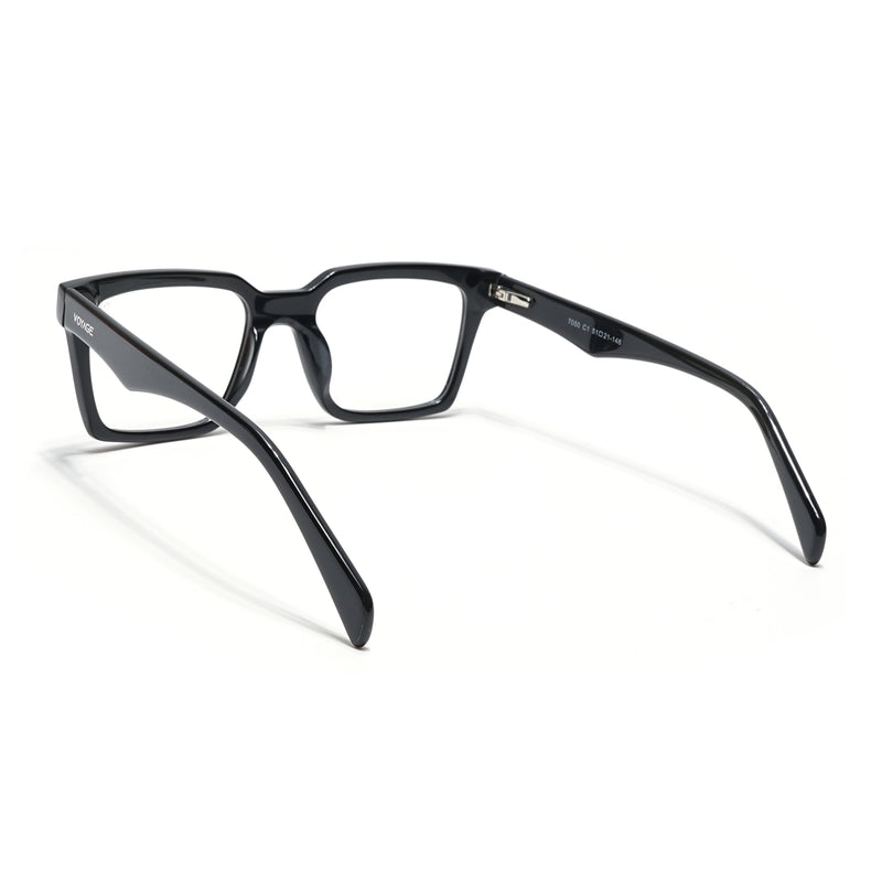 Voyage Glaze Shine Black Square Acetate Eyeglasses for Men & Women (7050SLMG6412-C1)