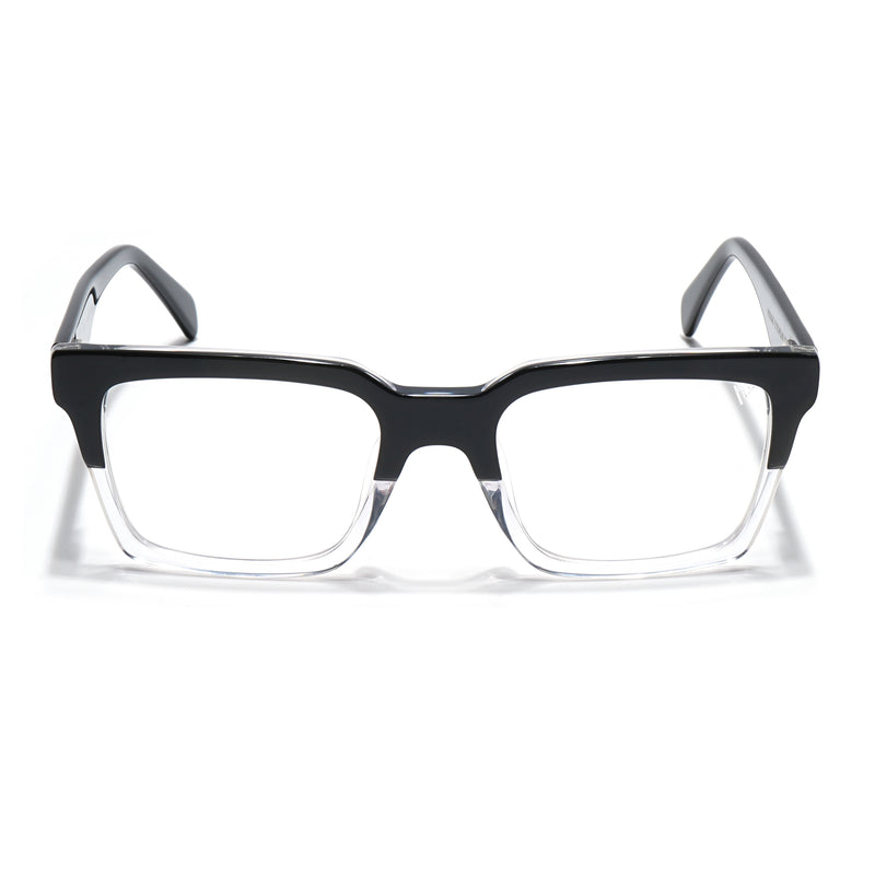 Voyage Visionary Select Black & Transparent Square Eyeglasses for Men & Women (7050SLMG6413-C2)