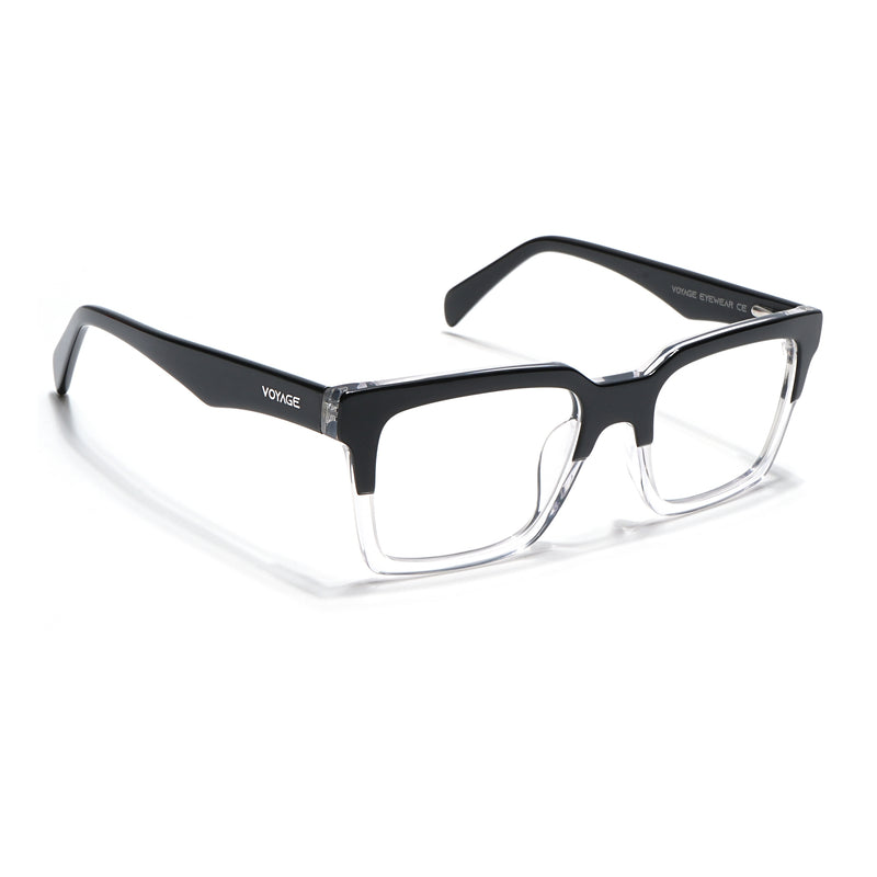 Voyage Visionary Select Black & Transparent Square Eyeglasses for Men & Women (7050SLMG6413-C2)