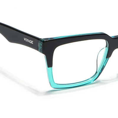 Voyage Visionary Select Black & Green Square Eyeglasses for Men & Women (7050SLMG6416-C5)