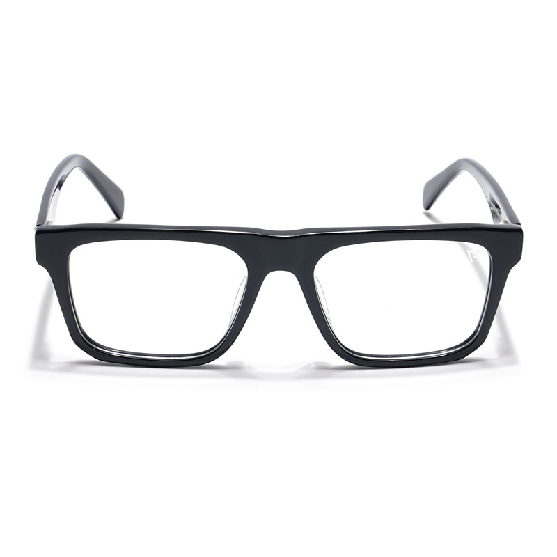 Voyage Visionary Select Shine Black Square Eyeglasses for Men & Women (7059SLMG6417-C1)