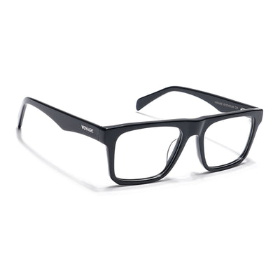 Voyage Visionary Select Shine Black Square Eyeglasses for Men & Women (7059SLMG6417-C1)