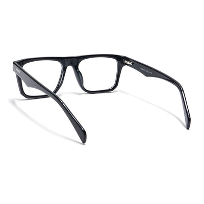 Voyage Glaze Shine Black Square Acetate Eyeglasses for Men & Women (7059SLMG6417-C1)