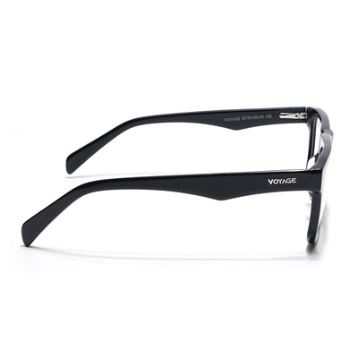 Voyage Visionary Select Shine Black Square Eyeglasses for Men & Women (7059SLMG6417-C1)