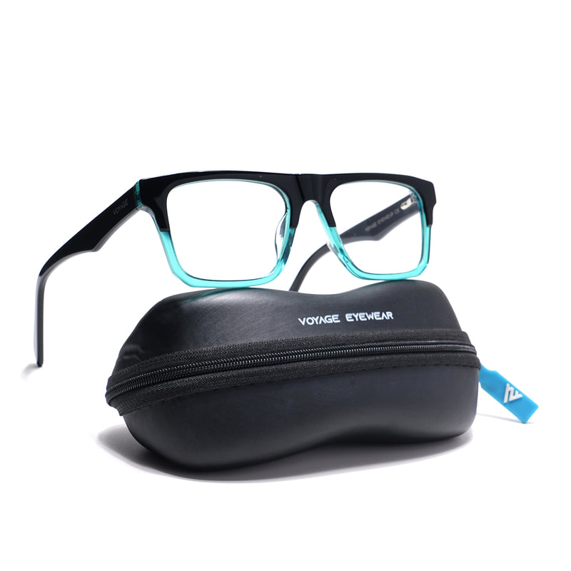 Voyage Visionary Select Black & Green Square Eyeglasses for Men & Women (7059SLMG6420-C4)