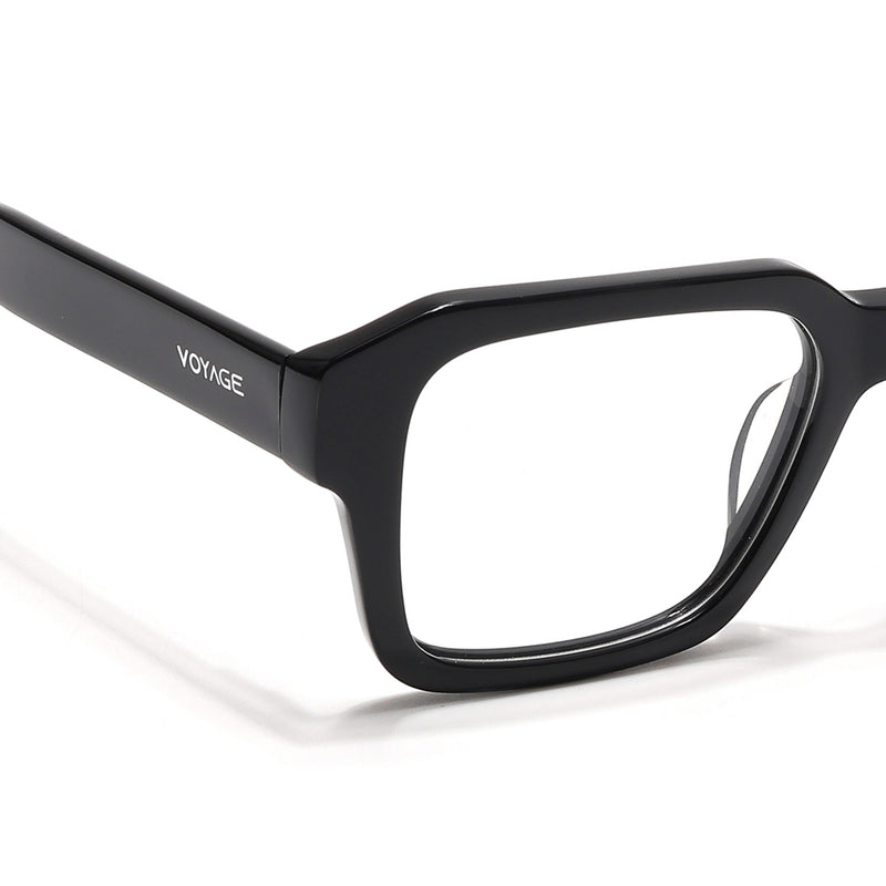 Voyage Glaze Black Square Eyeglasses for Men & Women (7060SLMG6478-C1)