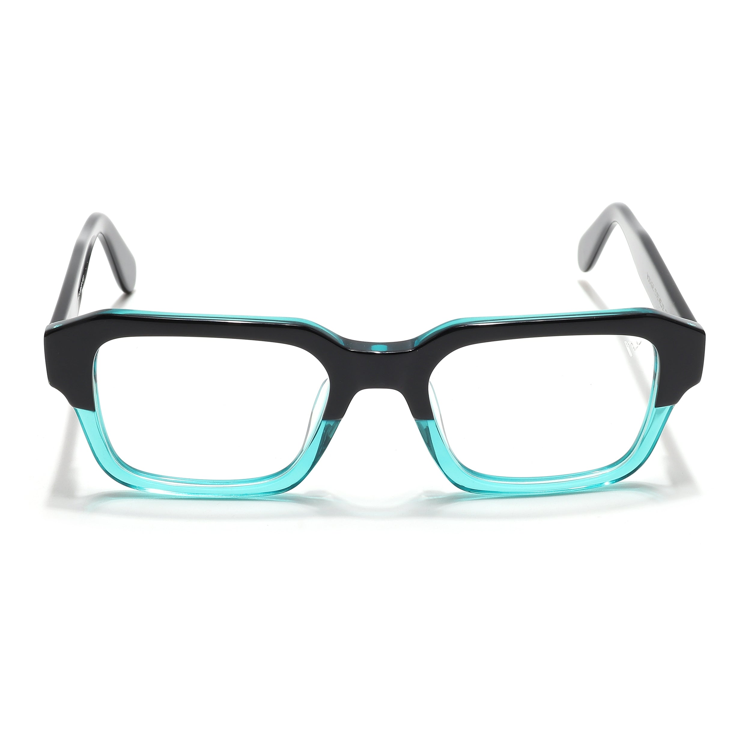 Voyage Glaze Black & Green Square Eyeglasses for Men & Women (7060SLMG6481-C4)