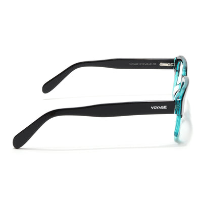 Voyage Glaze Black & Green Square Eyeglasses for Men & Women (7060SLMG6481-C4)