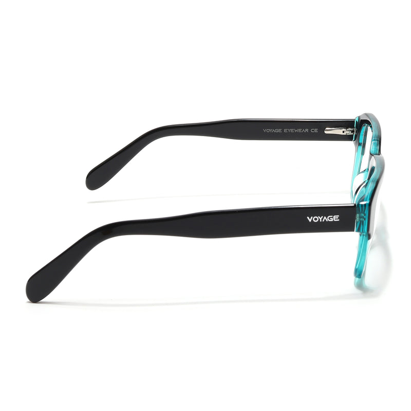 Voyage Glaze Black & Green Square Eyeglasses for Men & Women (7060SLMG6481-C4)