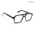 Voyage Glaze Shine Black Square Acetate Eyeglasses for Men & Women (7065SLMG6473-C1)