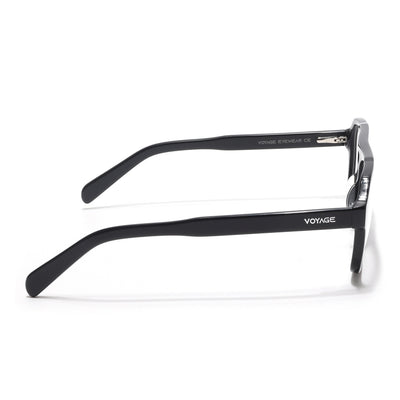 Voyage Glaze Shine Black Square Acetate Eyeglasses for Men & Women (7065SLMG6473-C1)