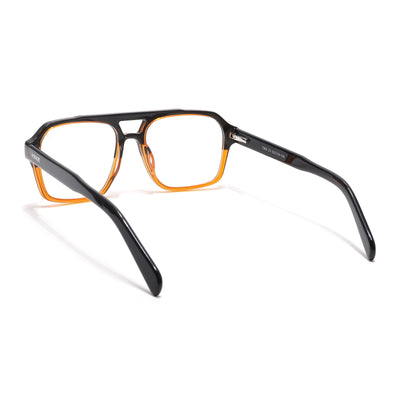 Voyage Glaze Black & Brown Acetate Eyeglasses for Men & Women (7065SLMG6476-C4)