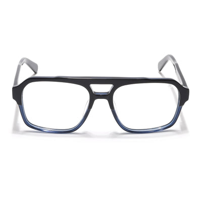 Voyage Glaze Navy Blue Square Acetate Eyeglasses for Men & Women (7065SLMG6477-C5)