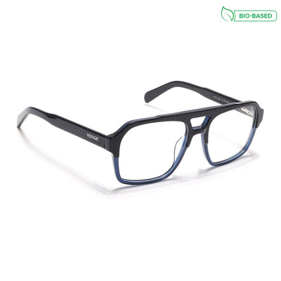 Voyage Glaze Navy Blue Square Acetate Eyeglasses for Men & Women (7065SLMG6477-C5)