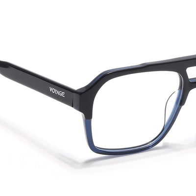 Voyage Glaze Navy Blue Square Acetate Eyeglasses for Men & Women (7065SLMG6477-C5)