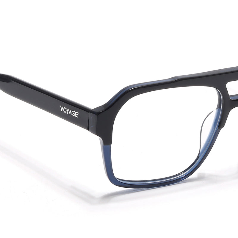 Voyage Glaze Navy Blue Square Acetate Eyeglasses for Men & Women (7065SLMG6477-C5)