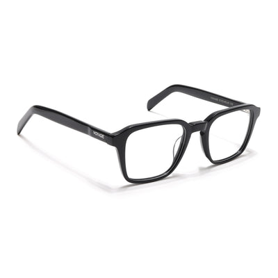 Voyage Glaze Shine Black Square Eyeglasses for Men & Women (7066SLMG6482-C1)