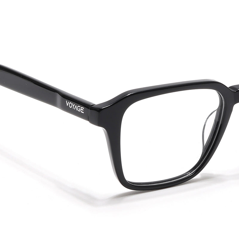 Voyage Glaze Shine Black Square Eyeglasses for Men & Women (7066SLMG6482-C1)