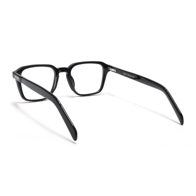 Voyage Glaze Shine Black Square Eyeglasses for Men & Women (7066SLMG6482-C1)