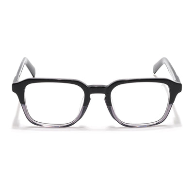 Voyage Glaze Black & Grey Square Eyeglasses for Men & Women (7066SLMG6483-C2)