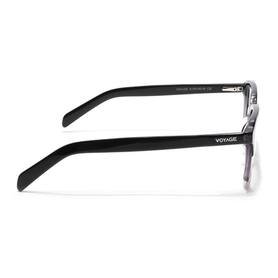 Voyage Glaze Black & Grey Square Eyeglasses for Men & Women (7066SLMG6483-C2)