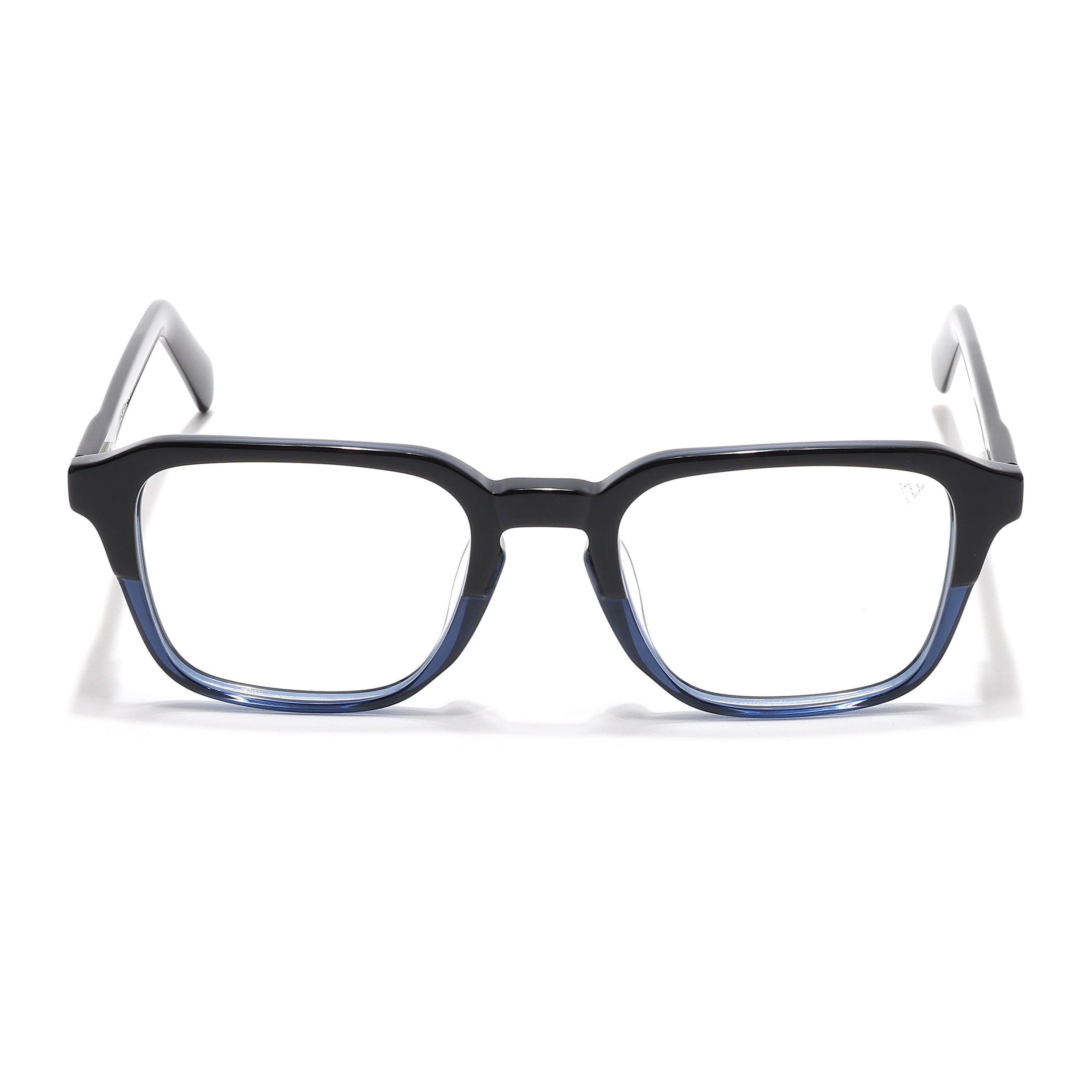 Voyage Glaze Black & Blue Square Eyeglasses for Men & Women (7066SLMG6486-C5)