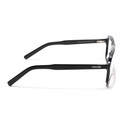 Voyage Glaze Shine Black Square Eyeglasses for Men & Women (7067SLMG6487-C1)