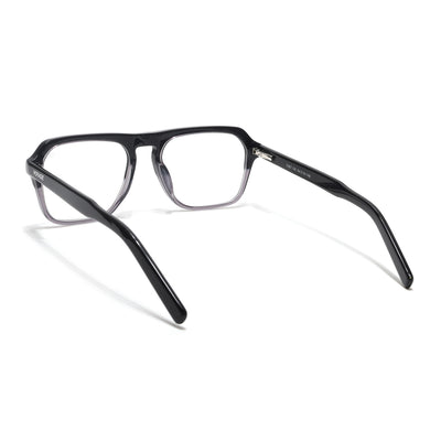 Voyage Glaze Black & Grey Square Eyeglasses for Men & Women (7067SLMG6488-C2)