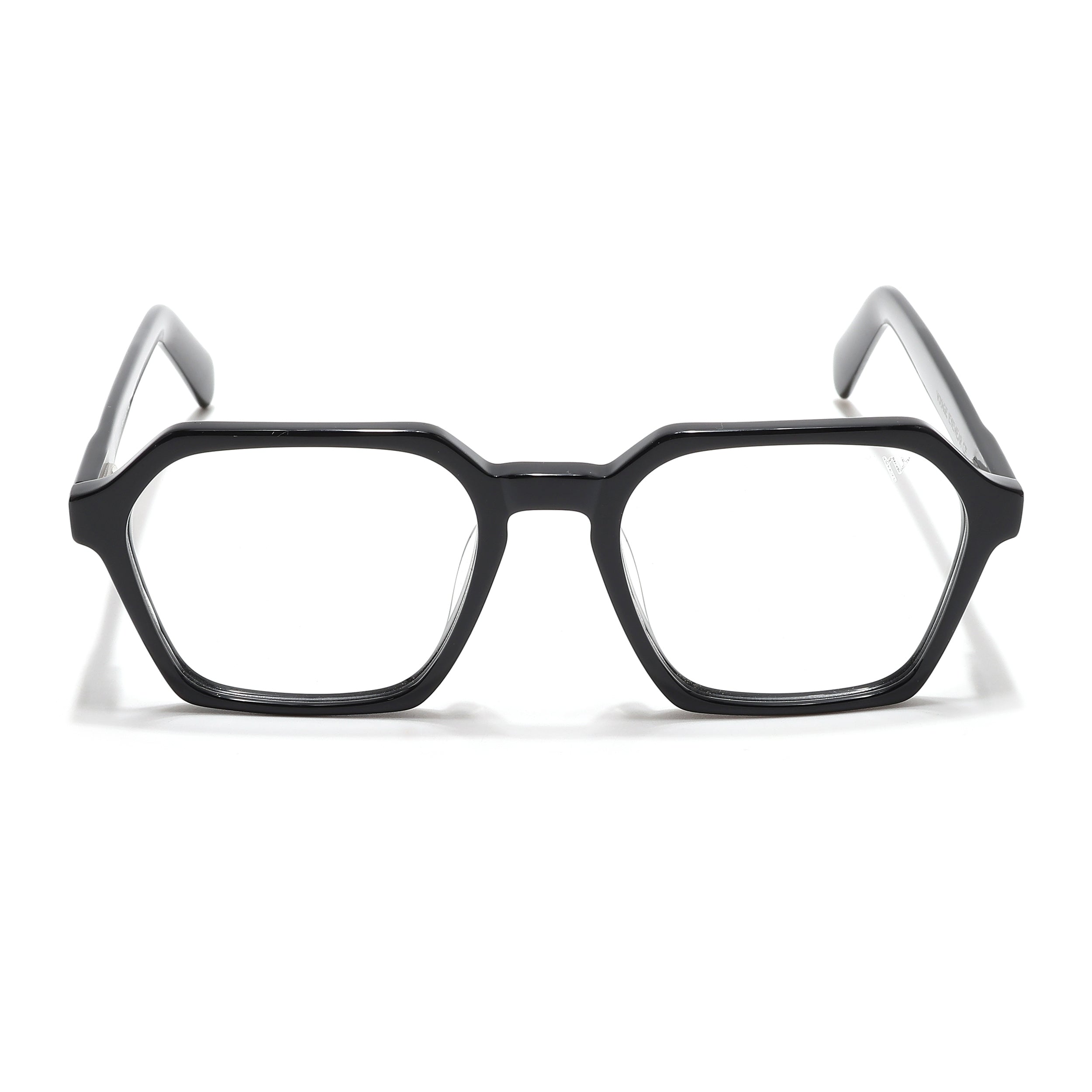 Voyage Glaze Shine Black Square Acetate Eyeglasses for Men & Women (7069SLMG6491-C2)