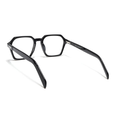 Voyage Visionary Select Shine Black Square Eyeglasses for Men & Women (7069SLMG6491-C1)