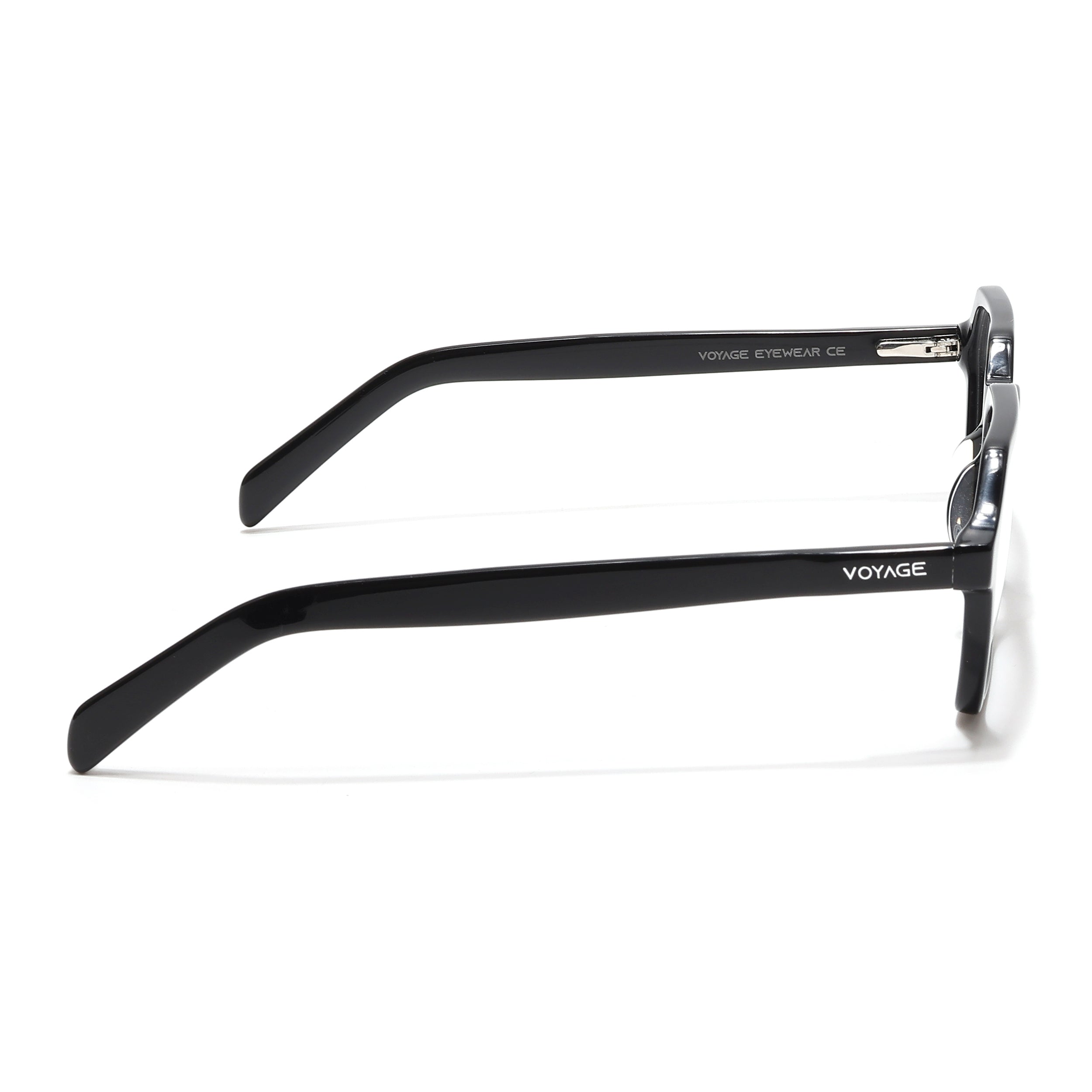 Voyage Glaze Shine Black Square Acetate Eyeglasses for Men & Women (7069SLMG6491-C2)