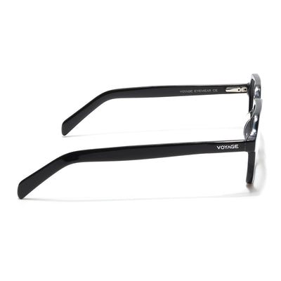 Voyage Glaze Shine Black Square Acetate Eyeglasses for Men & Women (7069SLMG6491-C2)