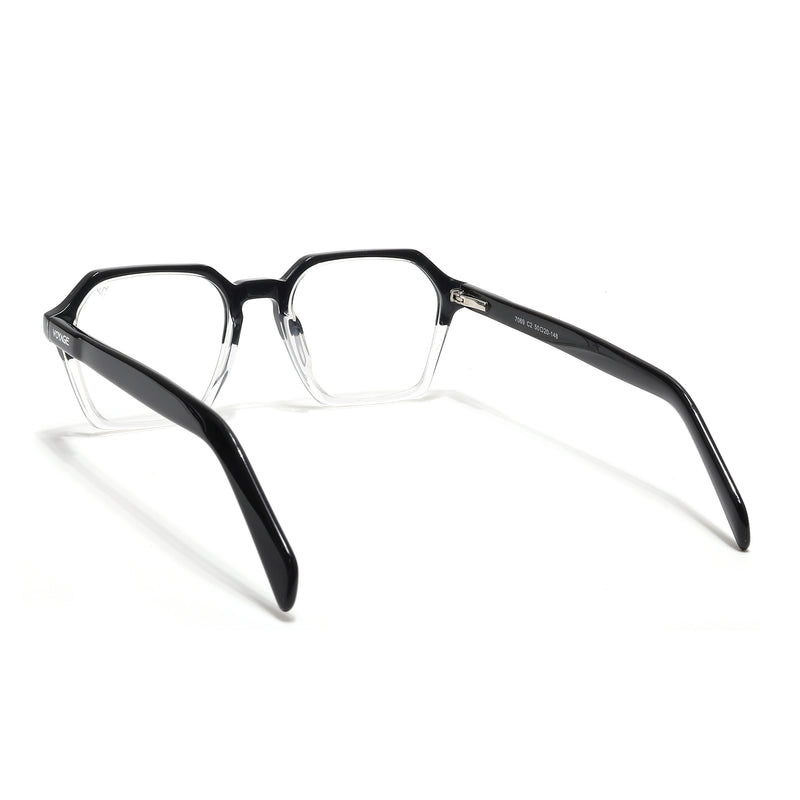 Voyage Visionary Select Black & Transparent Square Eyeglasses for Men & Women (7069SLMG6492-C2)