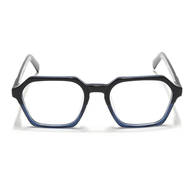 Voyage Glaze Black & Blue Square Acetate Eyeglasses for Men & Women (7069SLMG6493-C4)